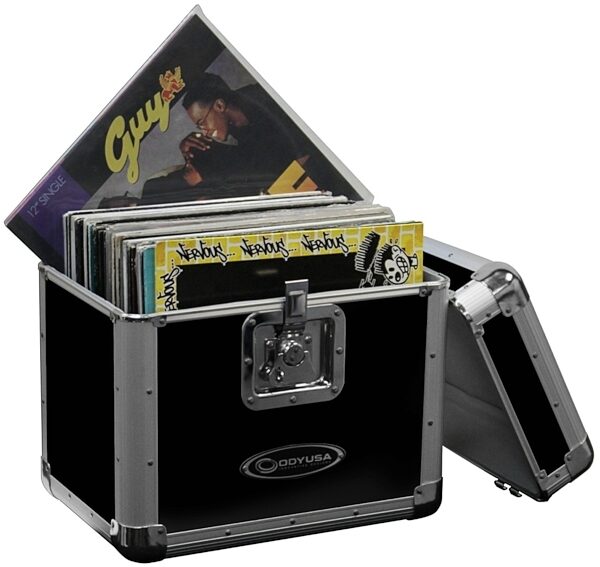Odyssey KLP2 Stacking Record Case for 70 12" Vinyl Records, Black, Main