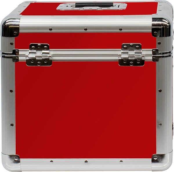 Odyssey KLP2 Stacking Record Case for 70 12" Vinyl Records, Red, Action Position Back