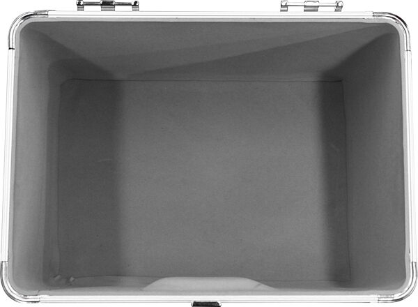 Odyssey KLP2 Stacking Record Case for 70 12" Vinyl Records, Silver, Action Position Back