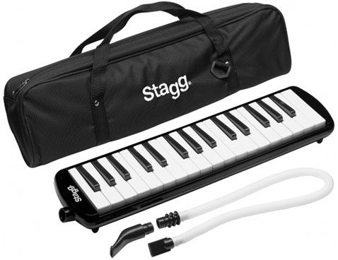 Stagg 32-Key Melodica with Gig Bag, Black