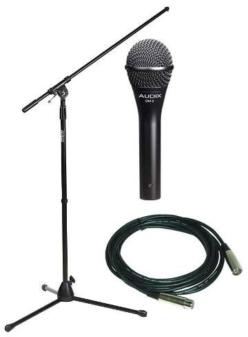 Audix OM3 Dynamic Hypercardioid Handheld Microphone, With Cable and Stand