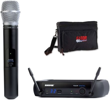 Shure PGX Digital Handheld Wireless Microphone System with SM86, With Gator Bag