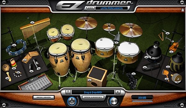 Toontrack Latin Percussion EZX Expansion for EZ Drummer Software, Screenshot
