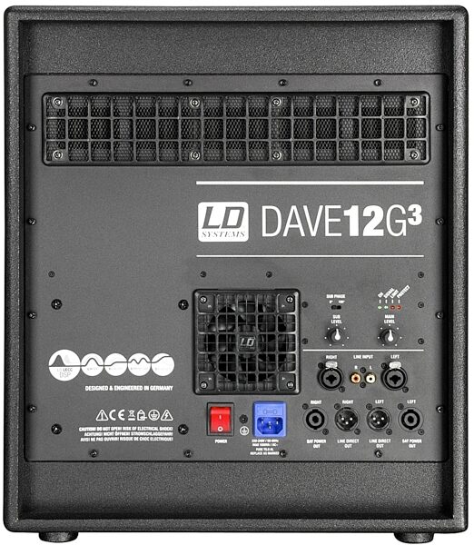 LD Systems DAVE 12 G3 Portable Sound System, Sub Rear