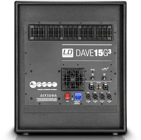 LD Systems DAVE 15 G3 Portable Sound System, Sub Rear