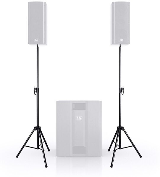 LD Systems DAVE 8 ROADIE Speaker Stands and Cables, In Use