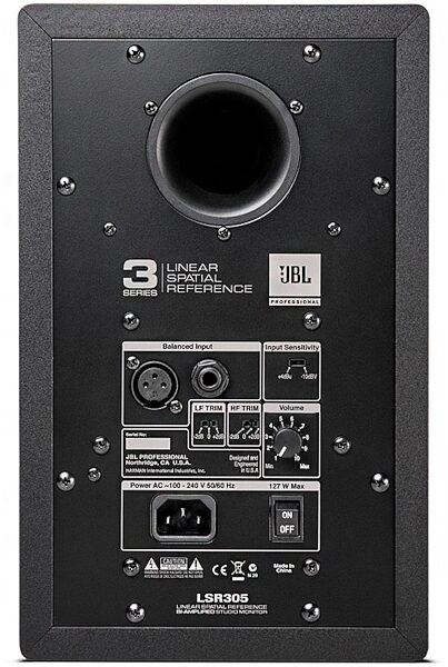 JBL LSR305 Powered Studio Monitor, Rear