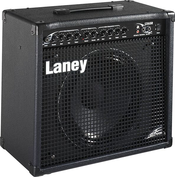 Laney LX65R Guitar Combo Amplifier (65 Watts, 1x12"), Black, Angled Front