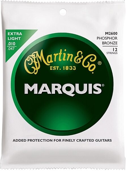 Martin 41M2600 Marquis 92/8 Phosphor Bronze Acoustic Guitar String, 12-String, Main