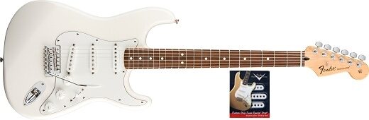 Fender Standard Stratocaster Rosewood Electric Guitar and Texas Special Pickup Set, Arctic White