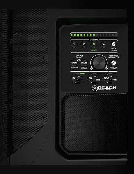 Mackie Reach Professional PA System, Side Panel