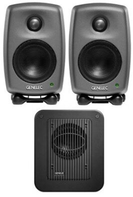 Genelec 8010 LSE StereoPak Studio Monitors + Subwoofer Package, Main