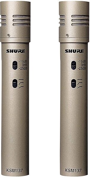 Shure KSM137 Small-Diaphragm Condenser Microphone, KSM137/SL ST, Stereo Matched Pair, Main