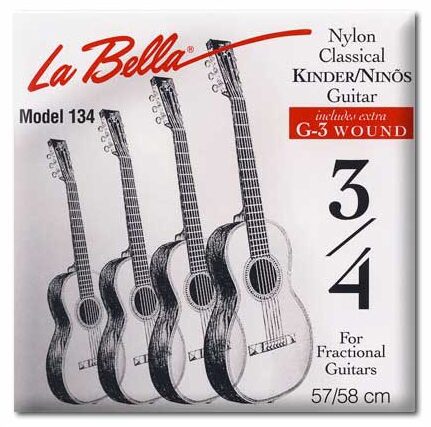 La Bella FG134 Nylon Classical Guitar Strings for 3/4-Size Guitars, Main