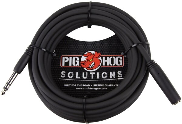Pig Hog 1/4" Headphone Extension Cable, Jamaican Green, 10 foot, Main