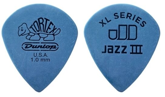 Dunlop 489P1 Tortex Jazz III XL Guitar Picks (12-Pack), .14, 12-Pack, Main