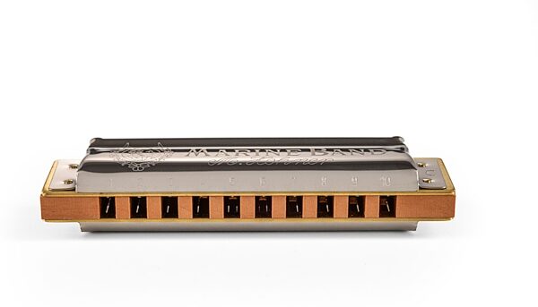 Hohner Marine Band 1896 Harmonica, Key of A, Action Position Back