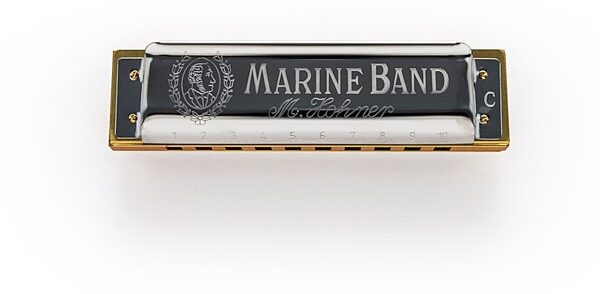 Hohner Marine Band 1896 Harmonica, Key of A, Action Position Back