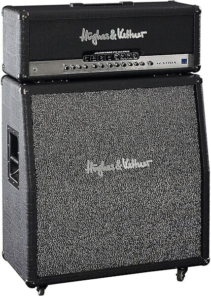 Hughes and Kettner Matrix 100 Guitar Amplifier Half Stack with Matrix 100 Head and SC412 Cabinet, Stack Angle 2