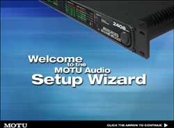 Mark of the Unicorn (MOTU) 24IO 24-Channel Audio Interface, Setup Wizard