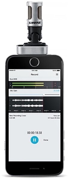 Shure MOTIV MV88 Digital Stereo Condenser Microphone for iOS (with Lightning Connector), Blemished, In Use
