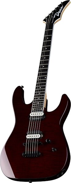 Dean Modern 24 Select Flame Top Electric Guitar, Action Position Back