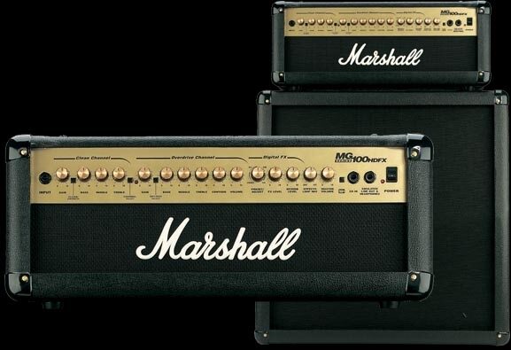 Marshall MG Guitar Amplifier Half Stack with MG100HDFX Head and MG412A Cabinet, Alternate