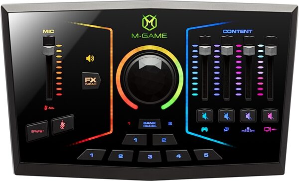 M-Game RGB Dual USB Streaming Interface and Mixer, New, Top