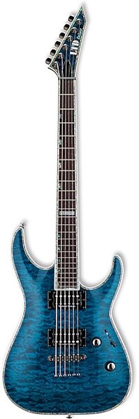 ESP LTD MH-1000NT Electric Guitar, See Thru Blue