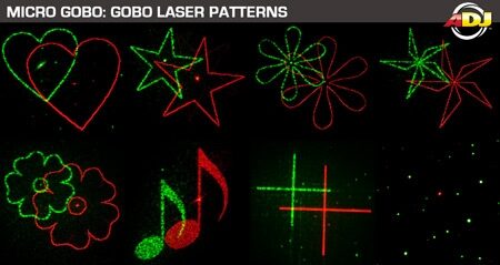 American DJ Micro Gobo Laser Effect Light (with Remote), Gobos