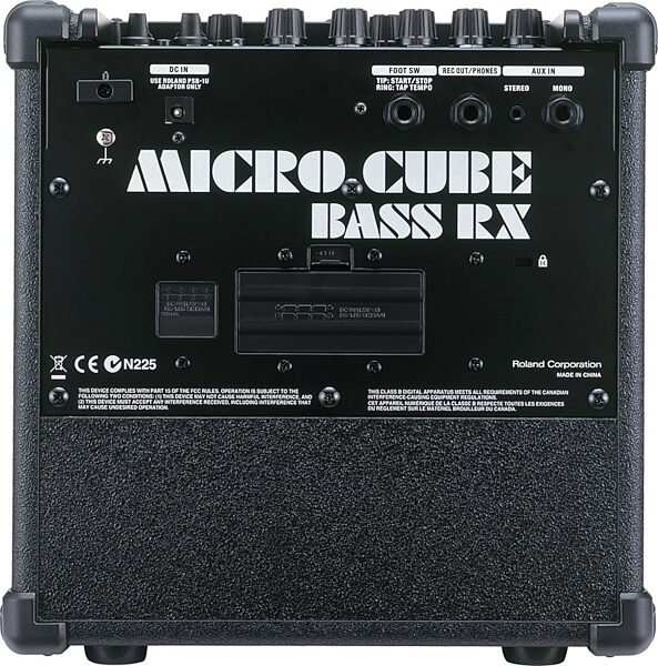 Roland Micro Cube Bass RX Battery-Powered Bass Combo Amplifier, Rear