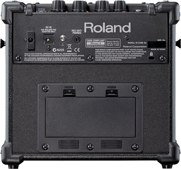 Roland Micro Cube GX Guitar Amplifier, Black - Back