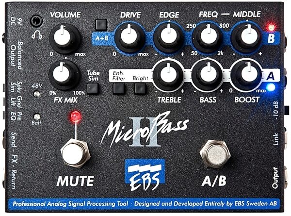 EBS MicroBass II Bass Preamp Pedal, Main