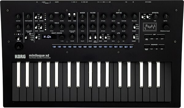 Korg Minilogue XD Analog Keyboard Synthesizer, Inverted, Limited Edition, Action Position Back