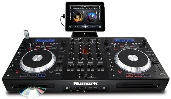 Numark MixDeck Quad 4-Channel Complete DJ System, In Use with iPad