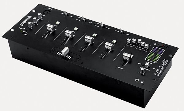 Gemini MM01 4-Channel 19 in. Rackmount DJ Mixer, Angle