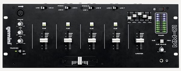 Gemini MM01 4-Channel 19 in. Rackmount DJ Mixer, Main