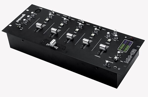 Gemini MM02 4-Channel 19 in. Rackmount DJ Mixer, Angle