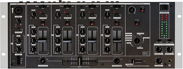 Gemini MM4000 4-Channel Mixer with Effects, Top