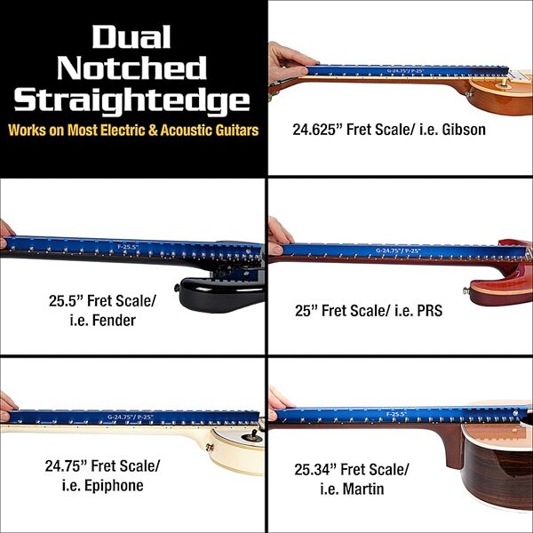 Music Nomad Tri-Beam Straight Edge, MN821, Action Position Back