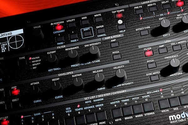 Korg Modwave Wavetable Synthesizer, Action Position Back