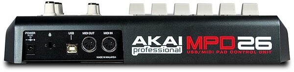 Akai MPD26 Compact Pad Controller, Back