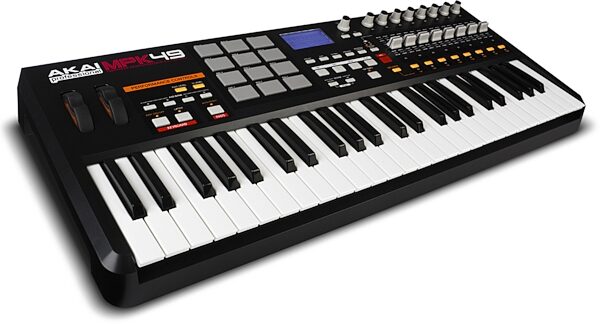 Akai MPK49 49-Key MIDI Controller Keyboard, Angle