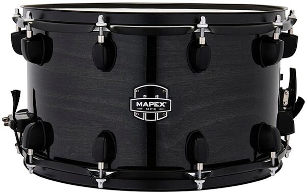 Mapex MPX Maple/Poplar Hybrid Snare, Transparent Black, 14x8&quot;, Action Position Back
