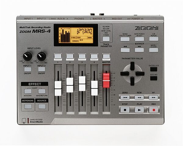Zoom MRS4 4-Track Digital Recorder with 32MB SmartMedia Card, Silver