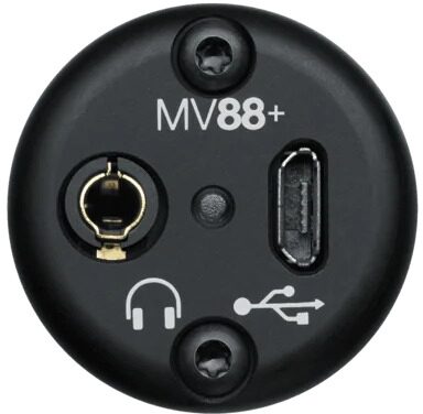 Shure MOTIV MV88 Plus Stereo USB Condenser Microphone, New, Rear
