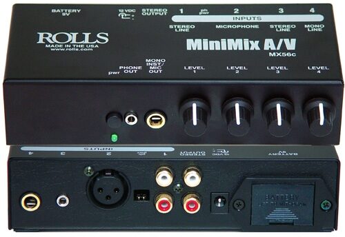 Rolls MX56C MiniMix A/V Mixer, Main
