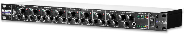 ART MX822 8-Channel Rack Mount Stereo Mixer, New, Action Position Back