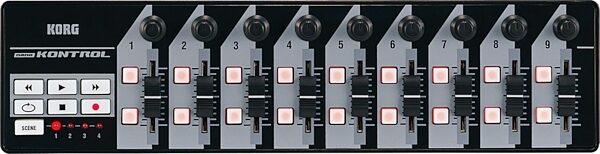 Korg nanoKONTROL USB MIDI Controller, Black - Top
