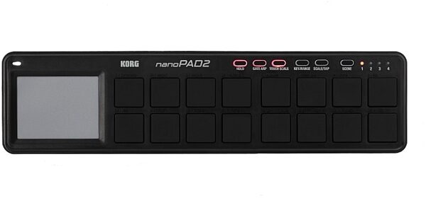 Korg nanoPAD2 USB Drum Pad Controller, Black, Black